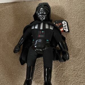 Darth Vader 20 inch plus by Disney. Backpack straps and zipped pocket NWT